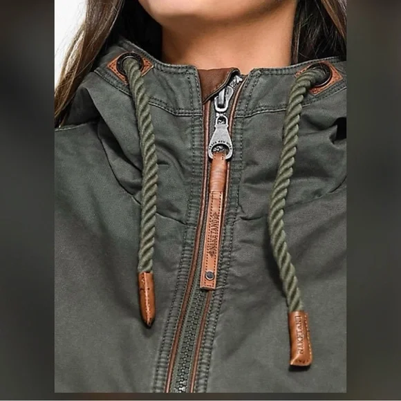 Naketano Women's Olive Hooded Jacket Sz Small - Picture 4 of 16